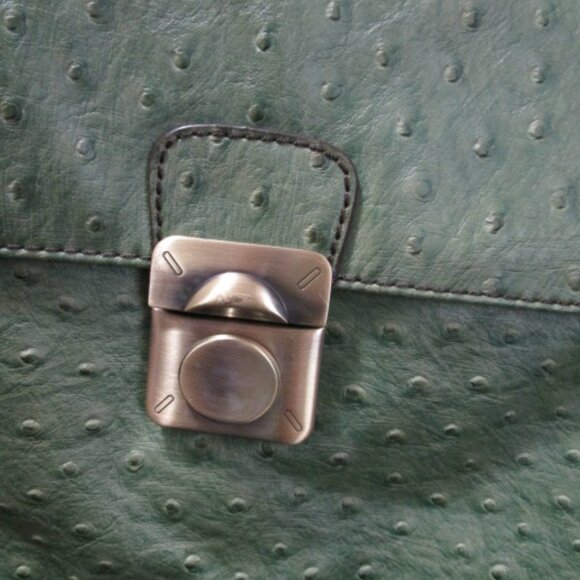 VINTAGE THE LIMITED Large Faux Ostrich Leather Handbag - Picture 3 of 13